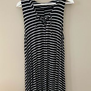 Black and White Striped Dress
